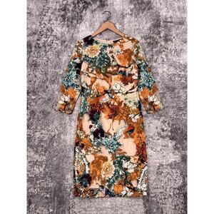 Hemant Nandita Dress 6 Womens Floral Forest Applique Sheath Dress Anthropologie